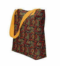 vibrant African print tote bag