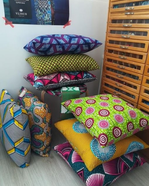 cushions made from ankara fabric